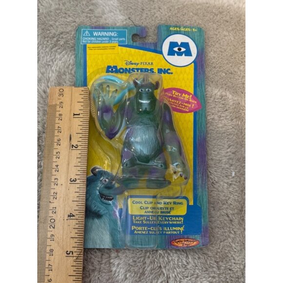 Monsters Inc Keychain Sulley Light Up Keychain Figure Disney Pixar 4" - Picture 4 of 4